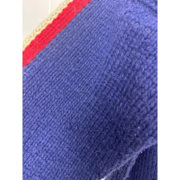 Woolies Vintage American Flag Knit Full Zip Cardigan Sweater Made in Ecuador - Picture 8 of 12